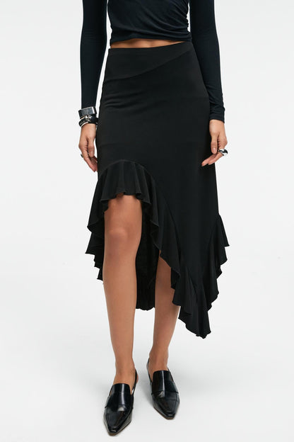 ADOBRE Damen Asymmetrischer Rock