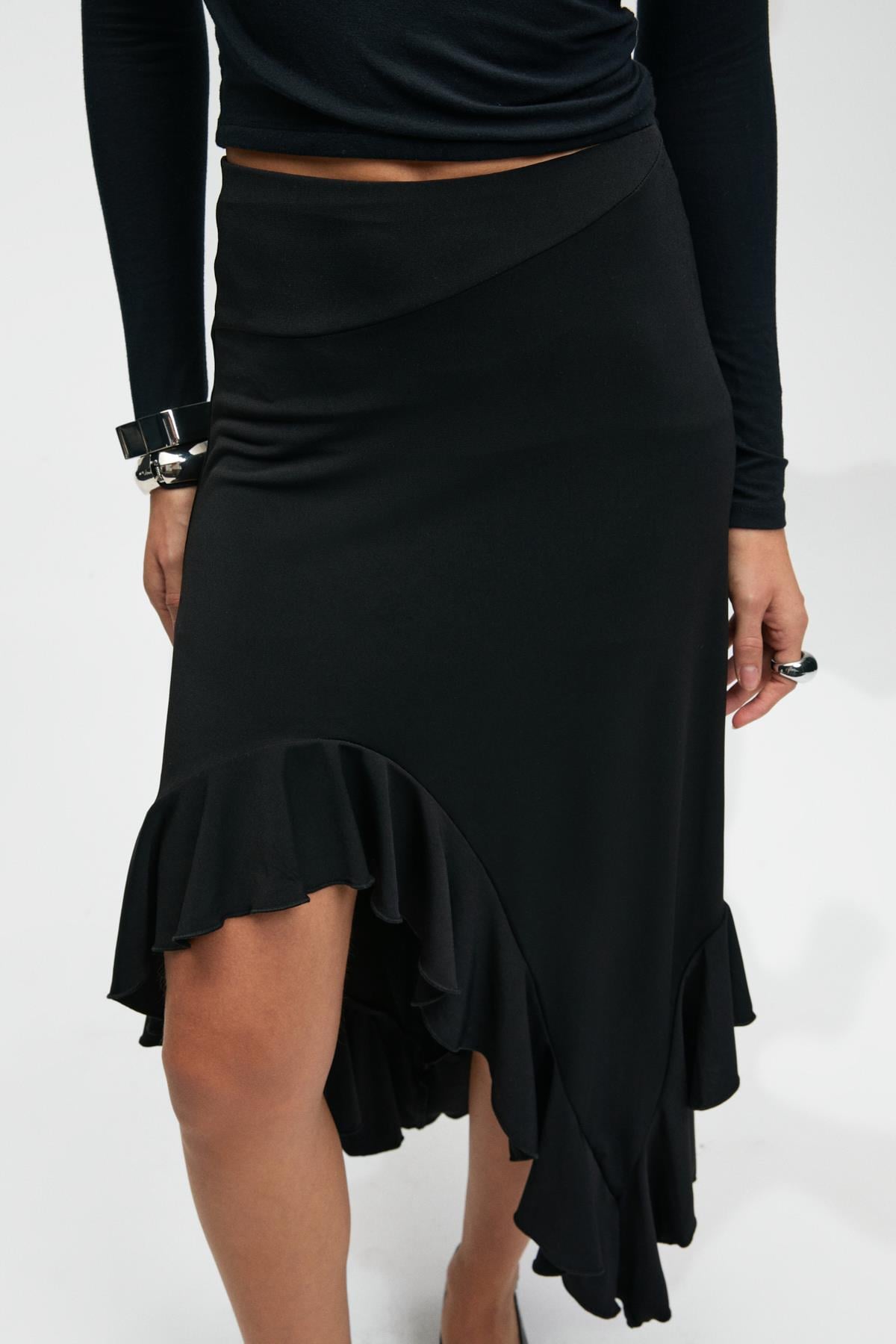 ADOBRE Damen Asymmetrischer Rock