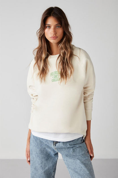 ADRIELLE Damen Besticktes Sweatshirt
