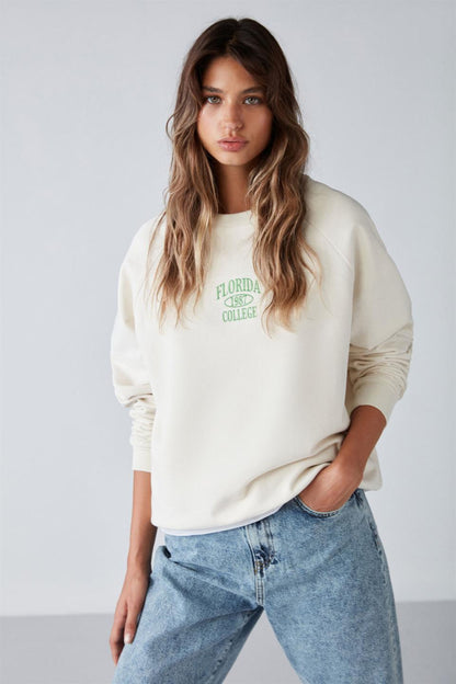 ADRIELLE Damen Besticktes Sweatshirt