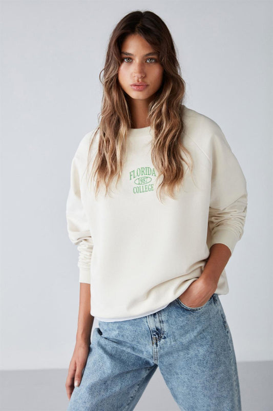 ADRIELLE Damen Besticktes Sweatshirt