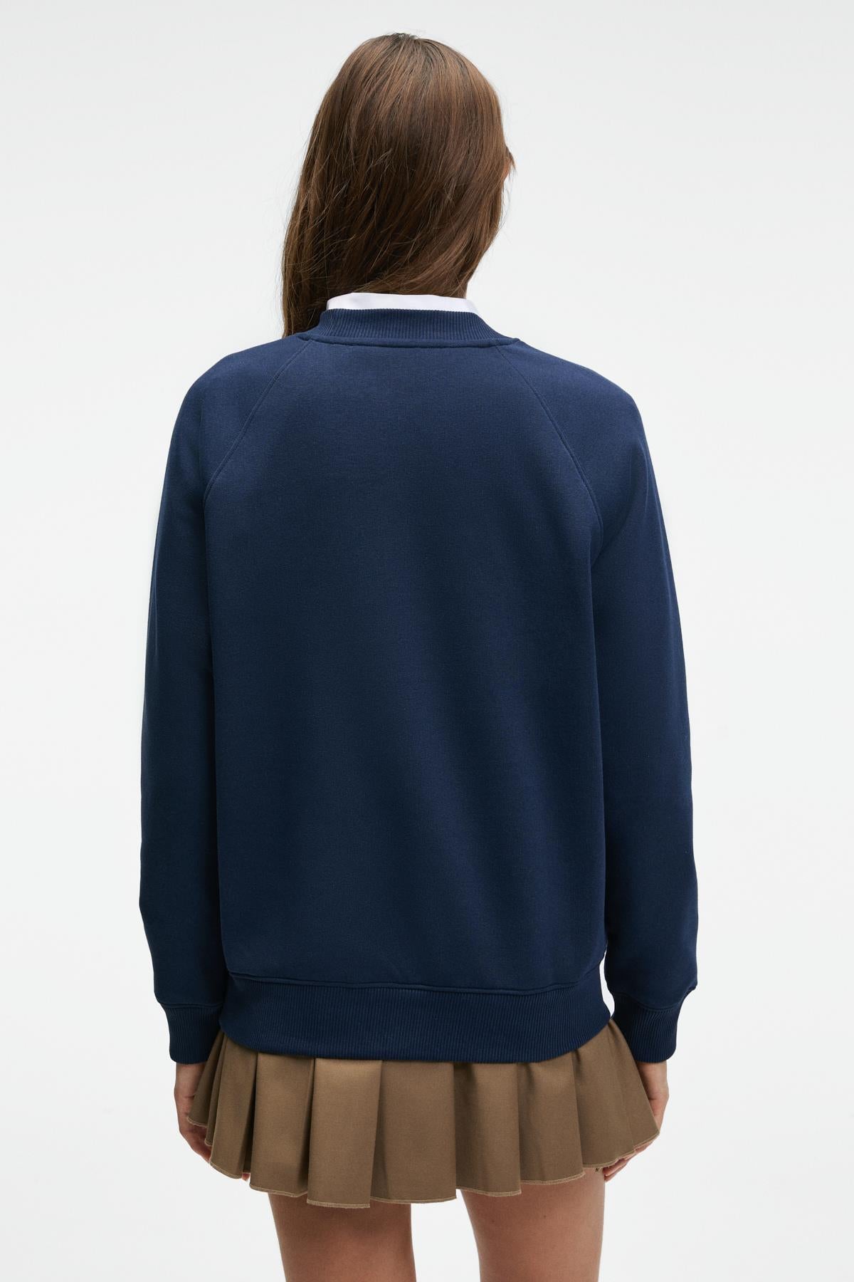 GRIMELANGE AELORIA Damen Oversize Sweatshirt Marineblau