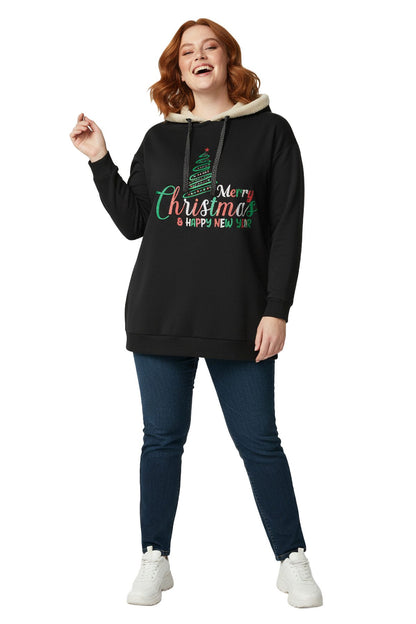 Kapuzenpullover mit Baummuster