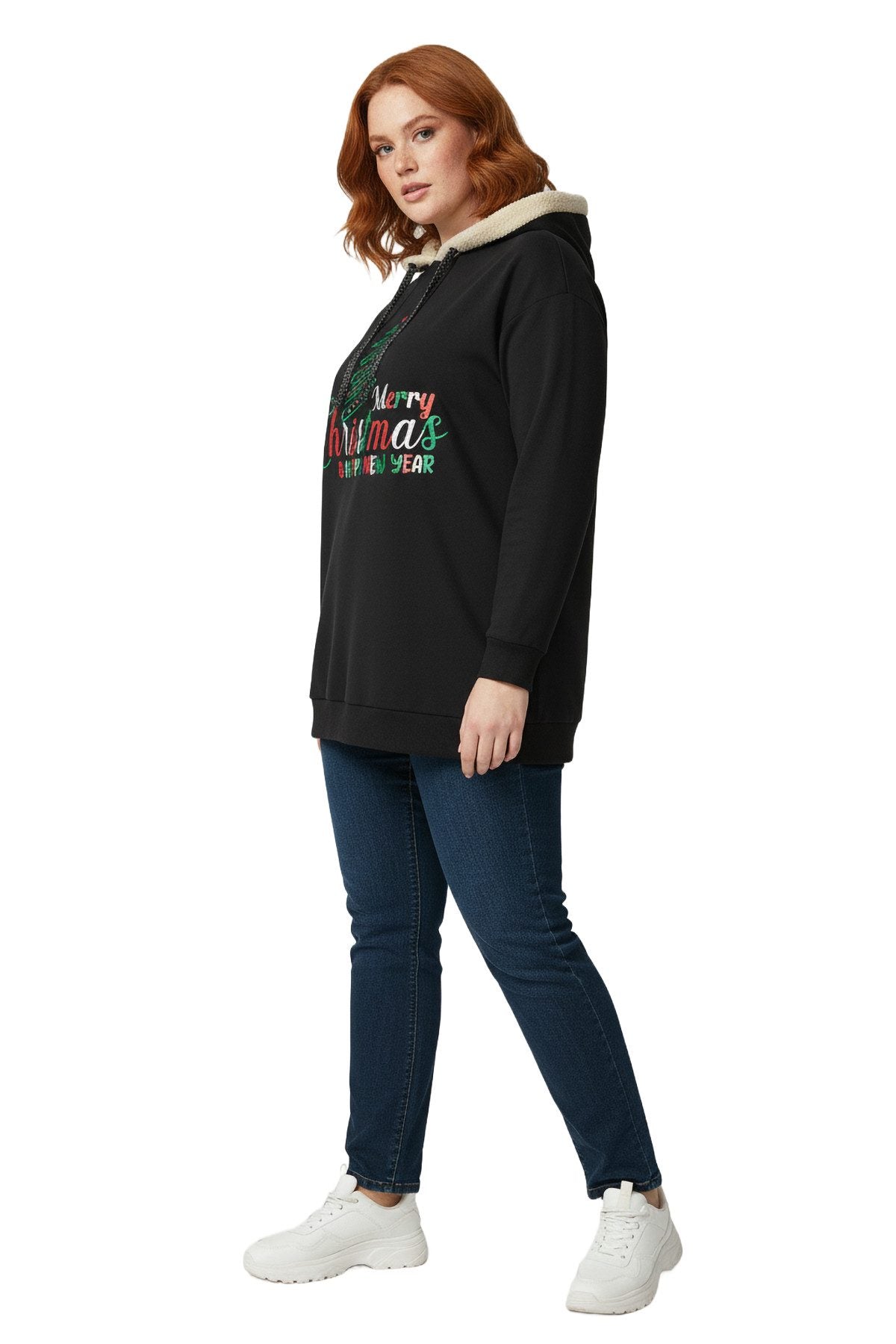 Kapuzenpullover mit Baummuster