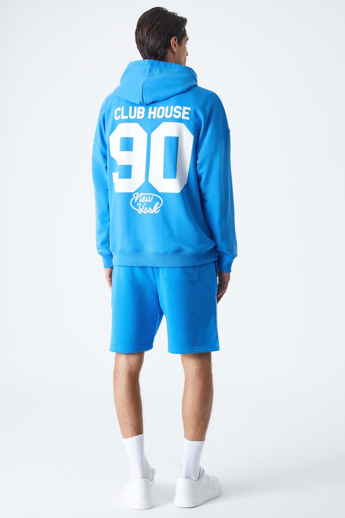 GRIMELANGE AGASSI Herren Weiches Sweatshirt Saks Mavi