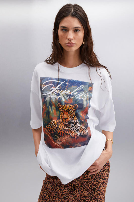 AILIS Damen Oversize Print-Shirt