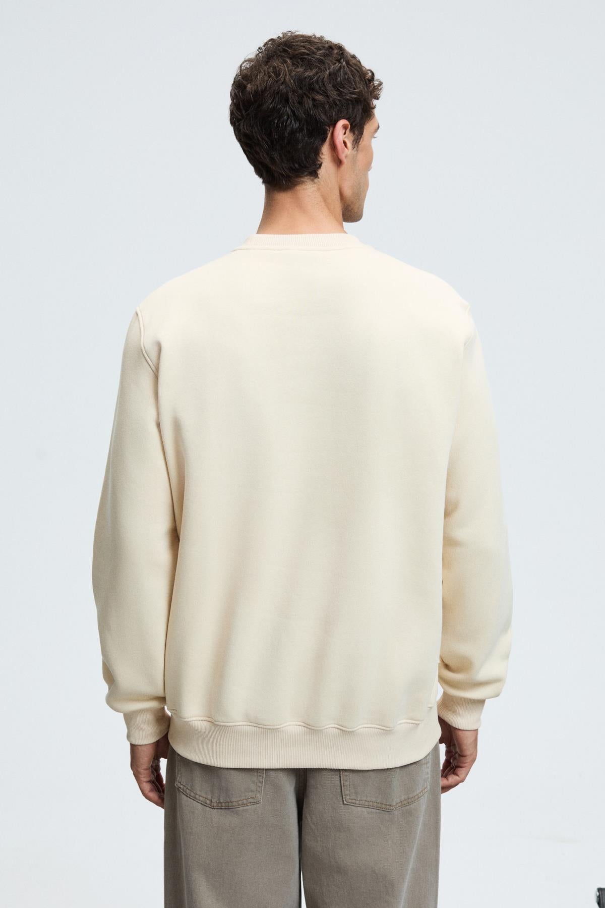 Herren Sweatshirt Rundhals Frontdruck