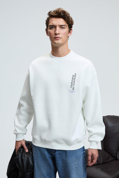 Herren Sweatshirt Rundhals Brust-Rückendruck