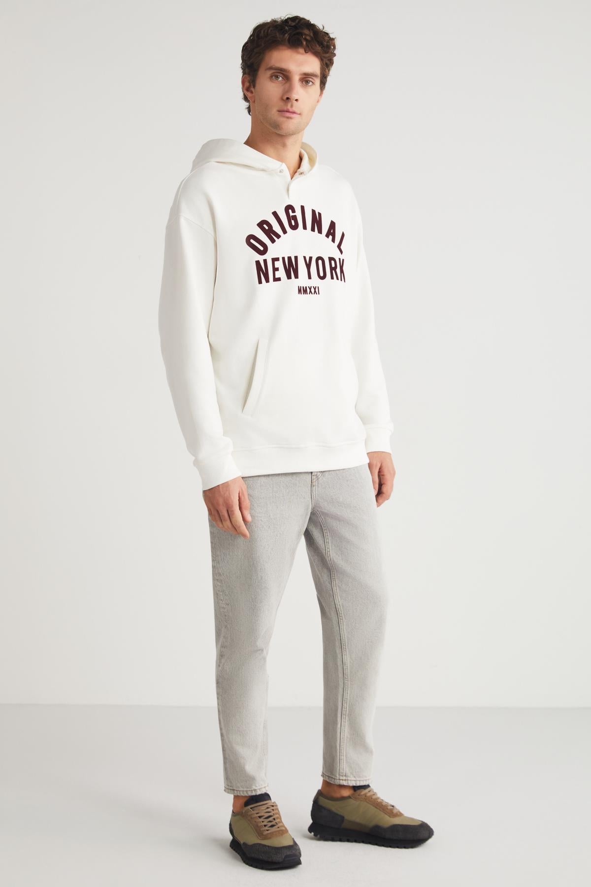 GRIMELANGE ALEKSI Herren Lockeres Sweatshirt Ecru