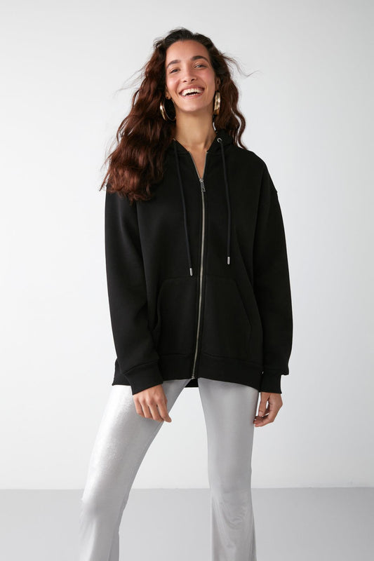ALENA Damen Oversized Zip-Hoodie