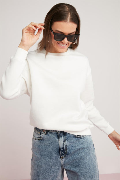 ALFREDA Lockeres Strick-Sweatshirt