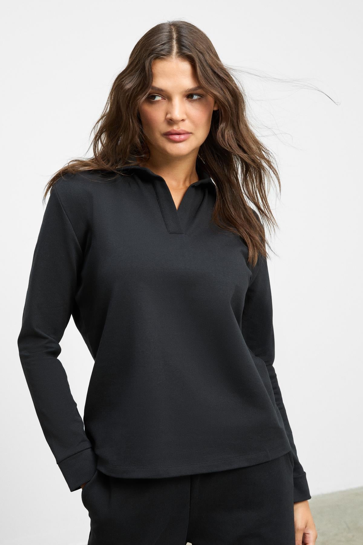 ALODIA Damen Stretch Hemd Set