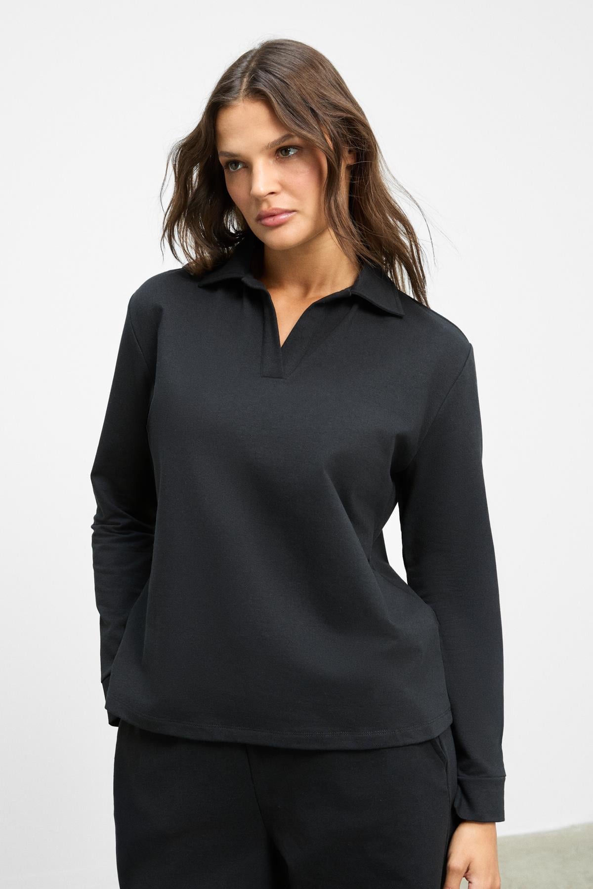 ALODIA Damen Stretch Hemd Set