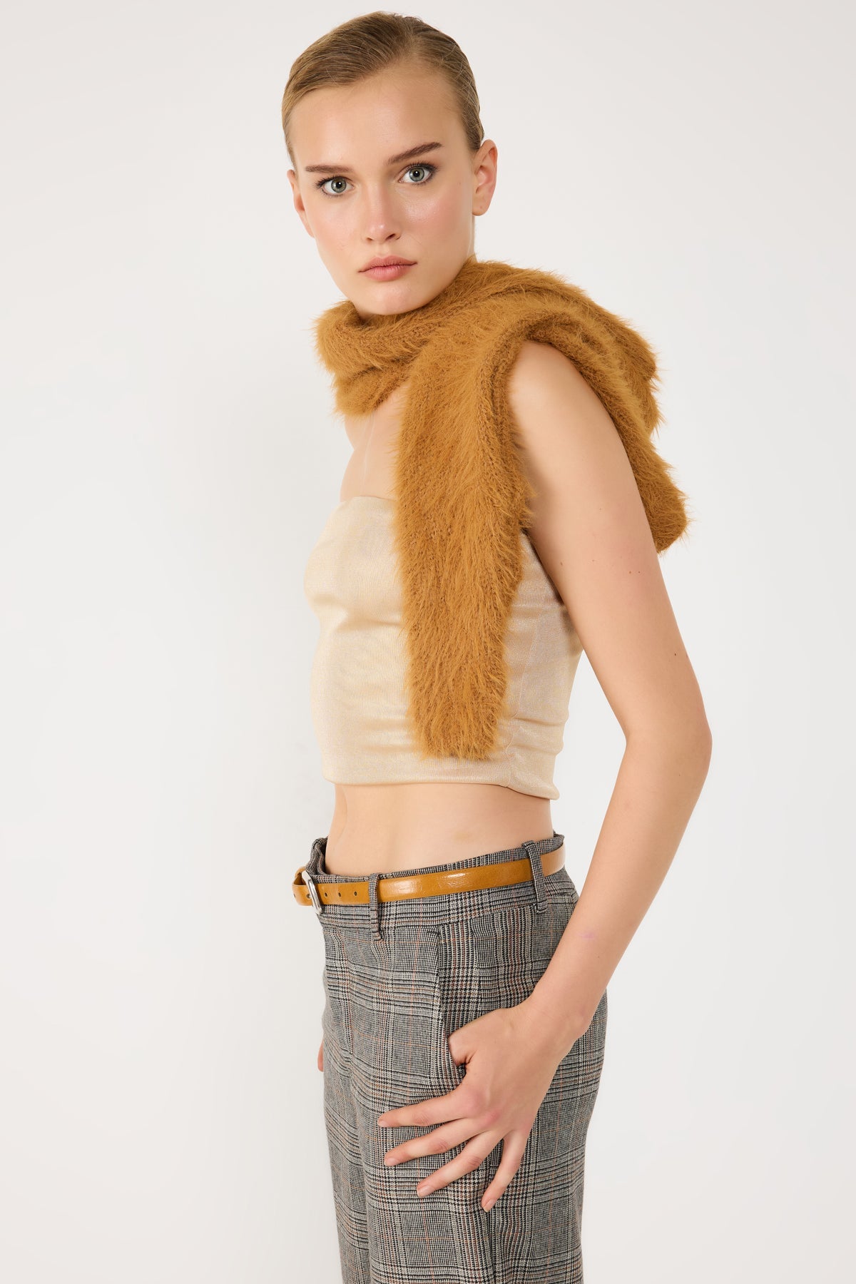 Trägerloses Crop-Top