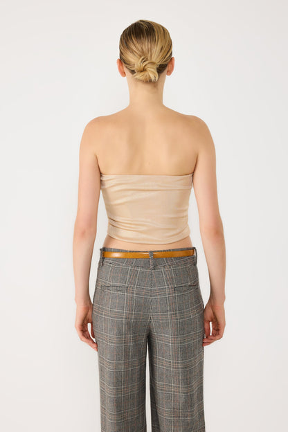 Trägerloses Crop-Top