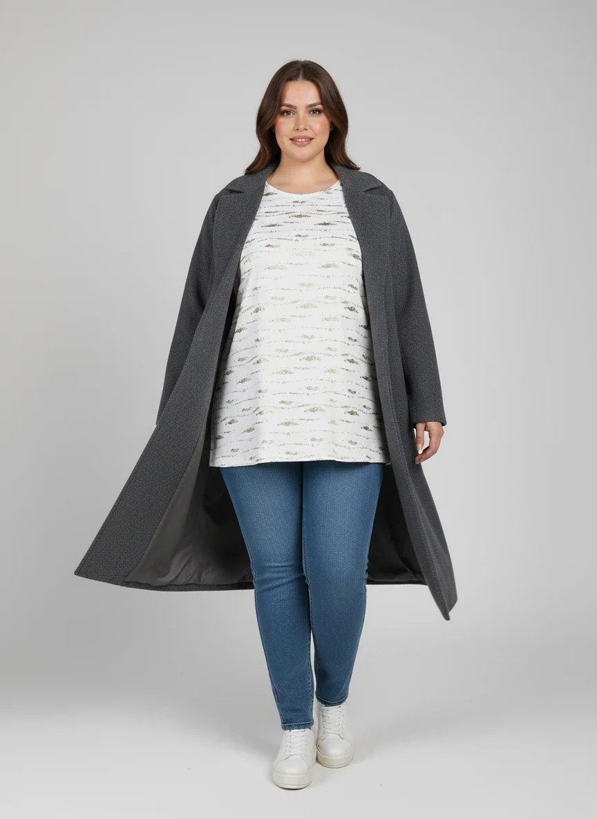 Bluse mit Goldfolienverzierungen
