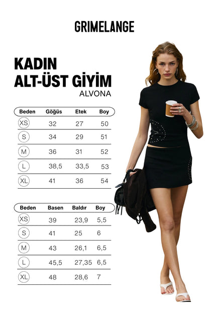 ALVONA Damen Steinprint-Set