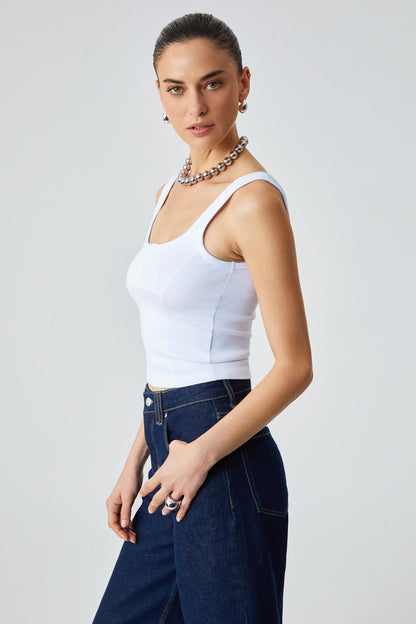 ALYONA Damen Slim-Fit Weste U-Ausschnitt