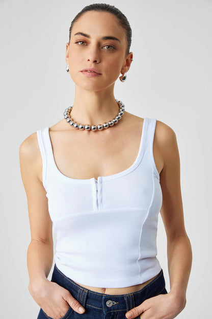 ALYONA Damen Slim-Fit Weste U-Ausschnitt