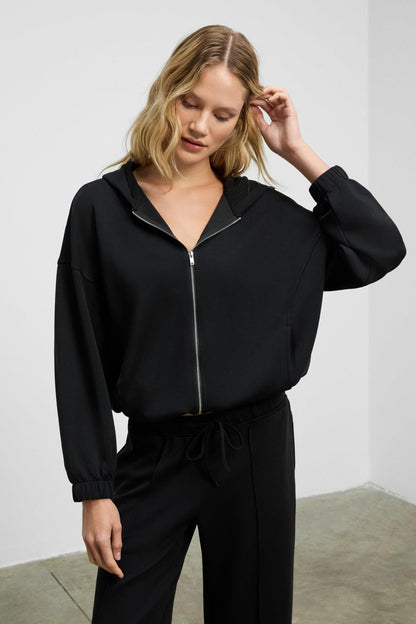 AMOURA Damen Kapuzen-Zip-Sweat