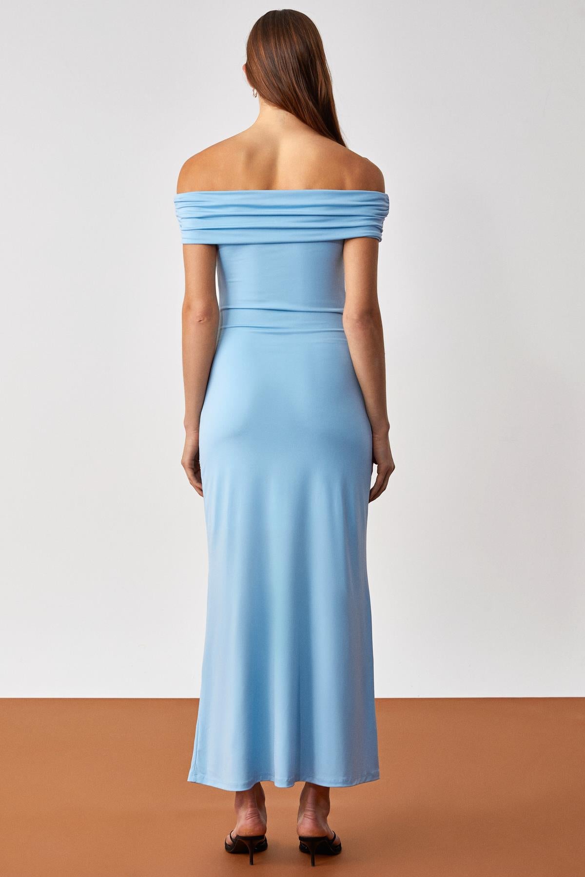 ANKALA Damen Carmen-Ausschnitt Kleid