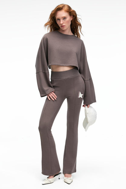 ANOUK Damen Crop Sweatshirt Baumwolle