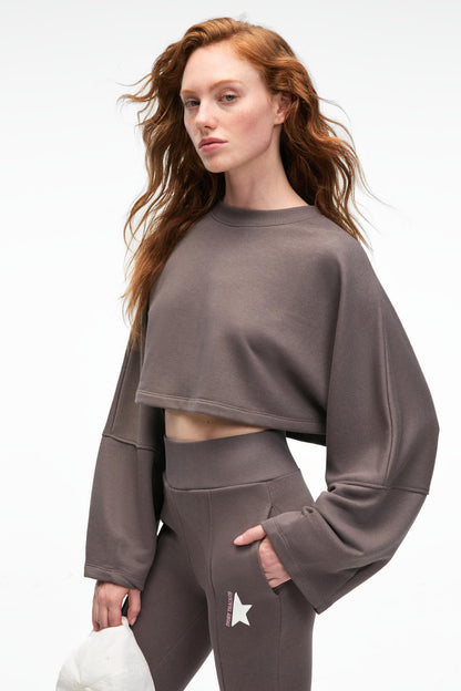 ANOUK Damen Crop Sweatshirt Baumwolle