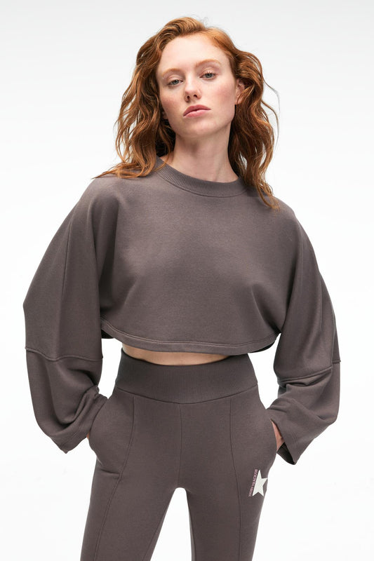 ANOUK Damen Crop Sweatshirt Baumwolle
