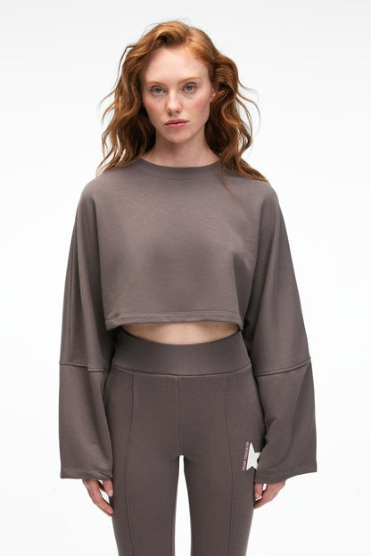 ANOUK Damen Crop Sweatshirt Baumwolle