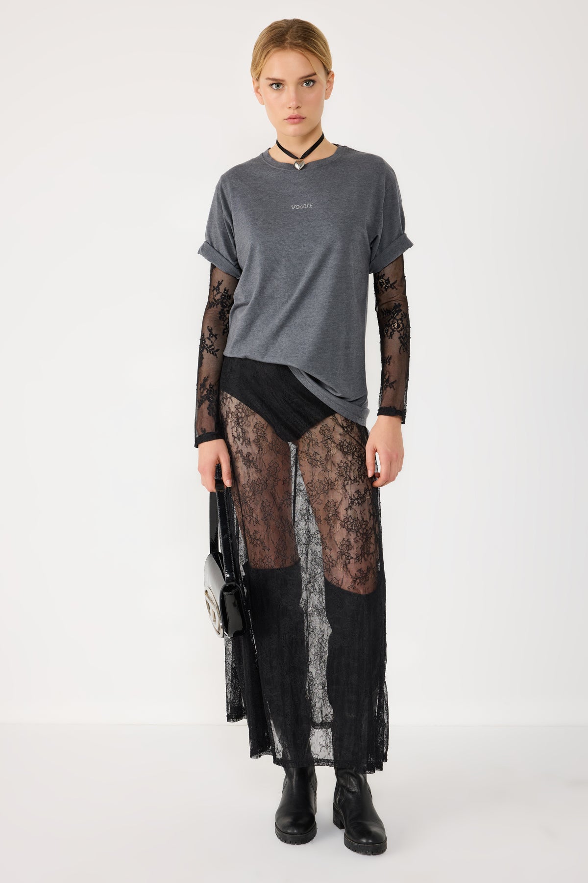 T-Shirt mit Rundhalsausschnitt und lockerer Passform