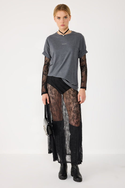 T-Shirt mit Rundhalsausschnitt und lockerer Passform