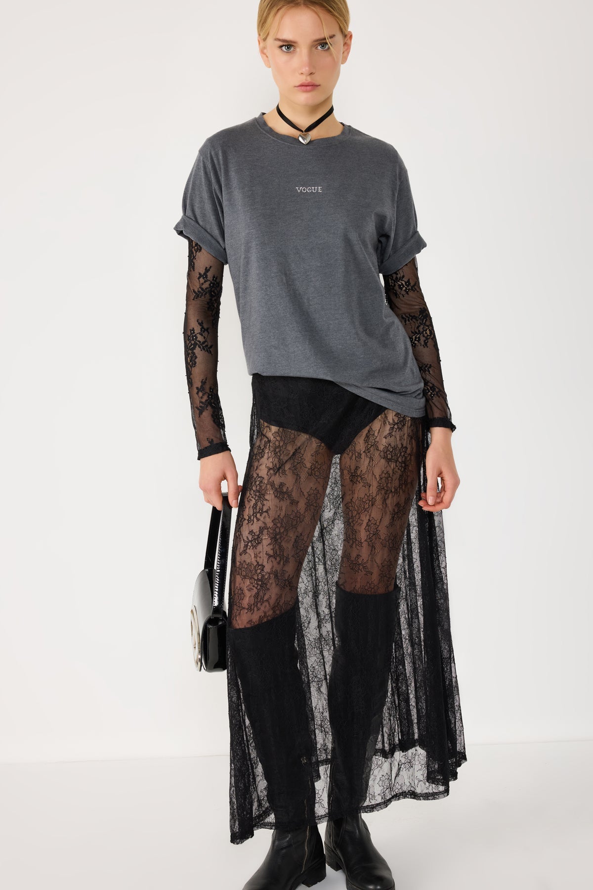 T-Shirt mit Rundhalsausschnitt und lockerer Passform