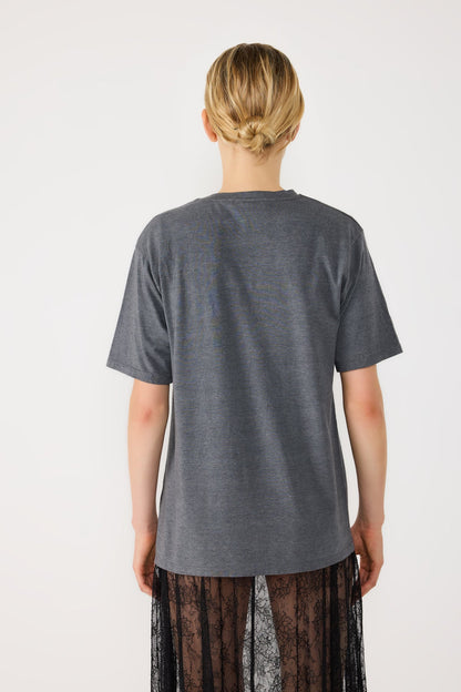 T-Shirt mit Rundhalsausschnitt und lockerer Passform