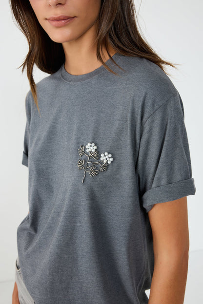 T-Shirt mit Rundhalsausschnitt und lockerer Passform