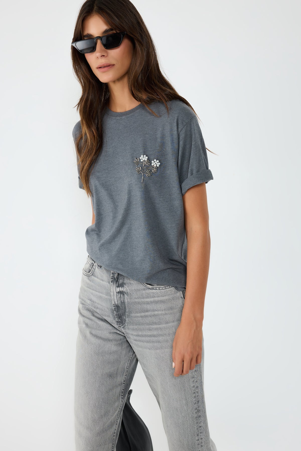 T-Shirt mit Rundhalsausschnitt und lockerer Passform