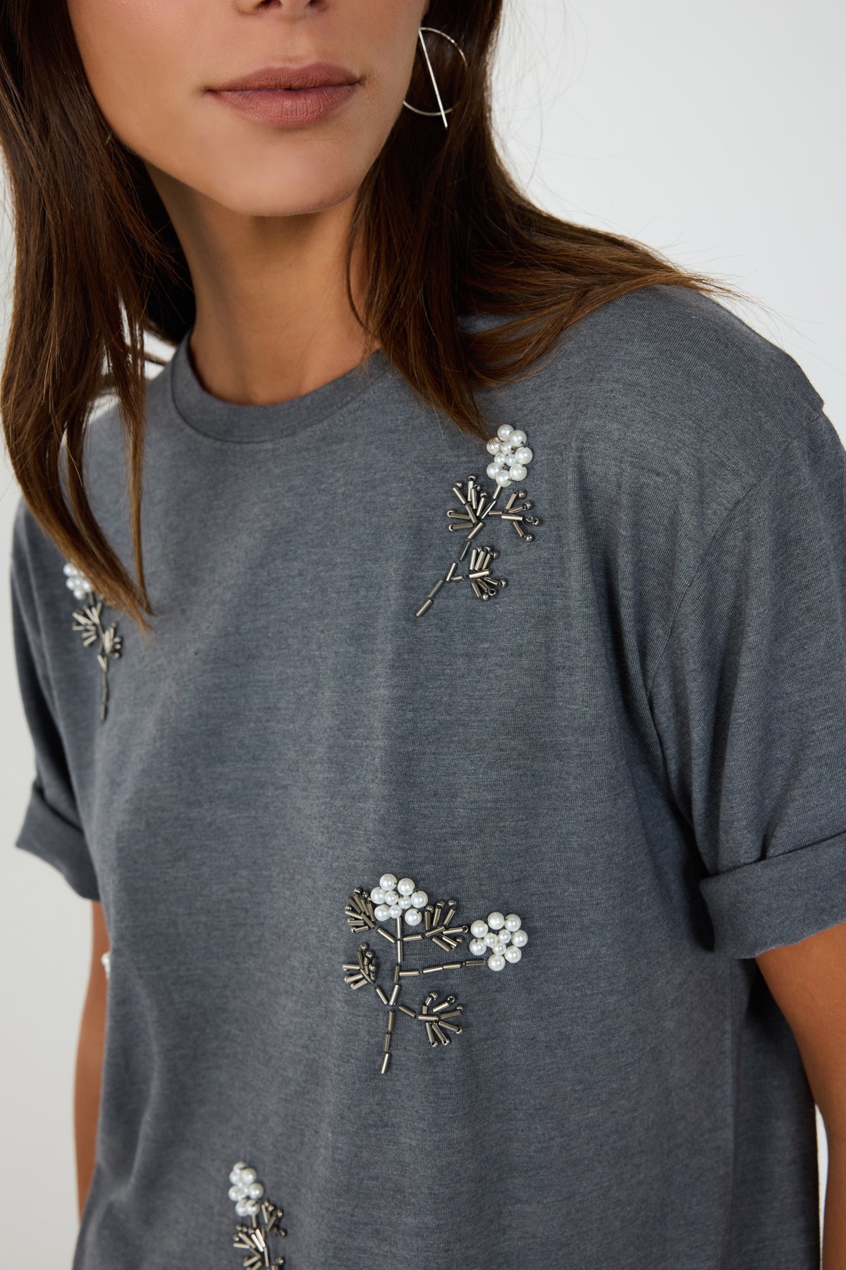 T-Shirt mit Rundhalsausschnitt und lockerer Passform