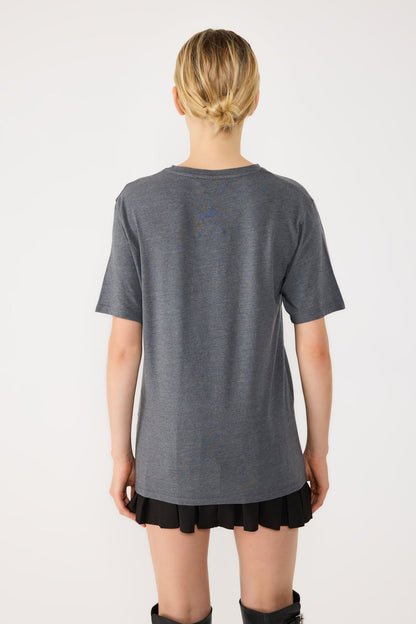 T-Shirt mit Rundhalsausschnitt und lockerer Passform