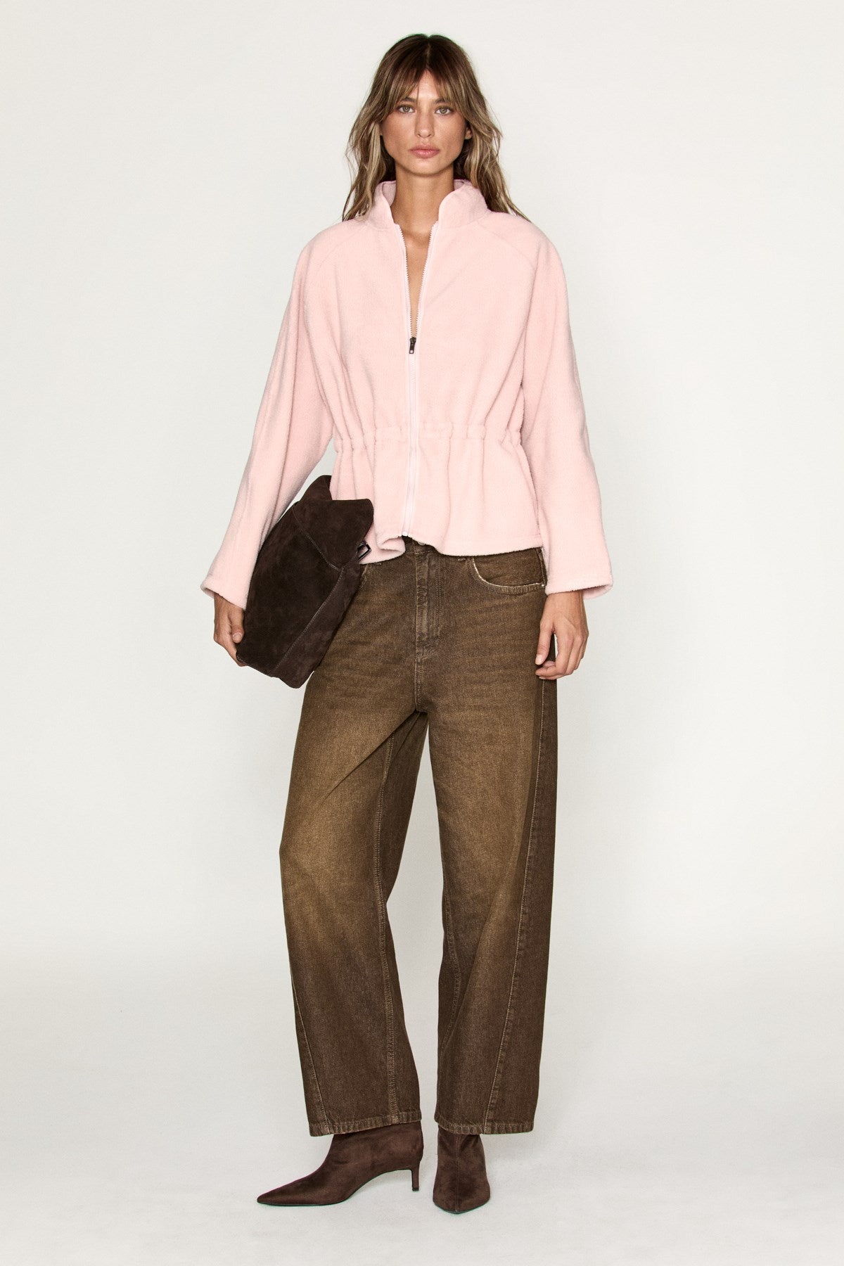 ARBOUR Damen Fleece-Zip-Sweatshirt