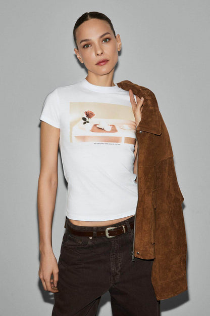 ARELUNA Damen Bio-Baumwoll-Slim-Shirt