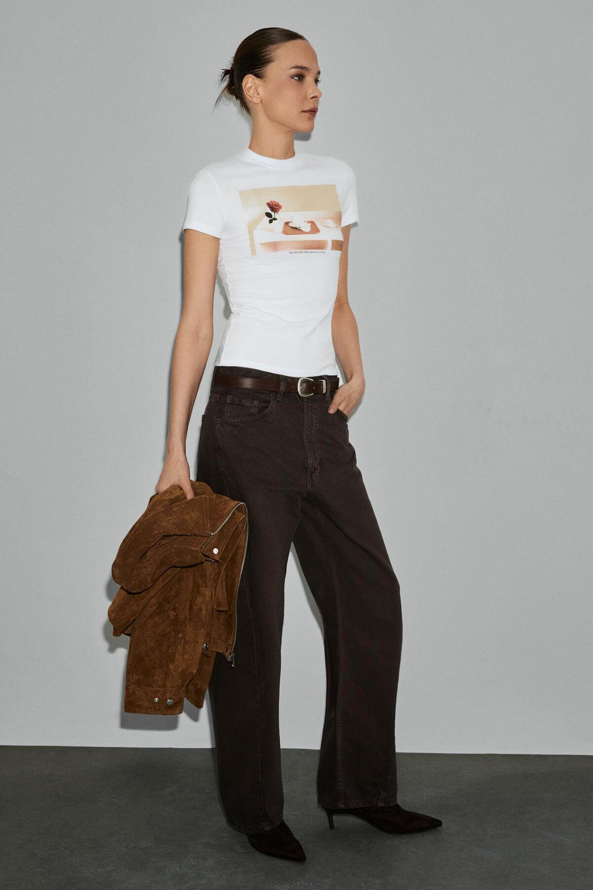 GRIMELANGE ARELUNA Damen Bio-Baumwoll-Slim-Shirt Weiß