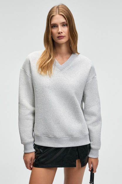 ARINEL Damen V-Ausschnitt Sweatshirt