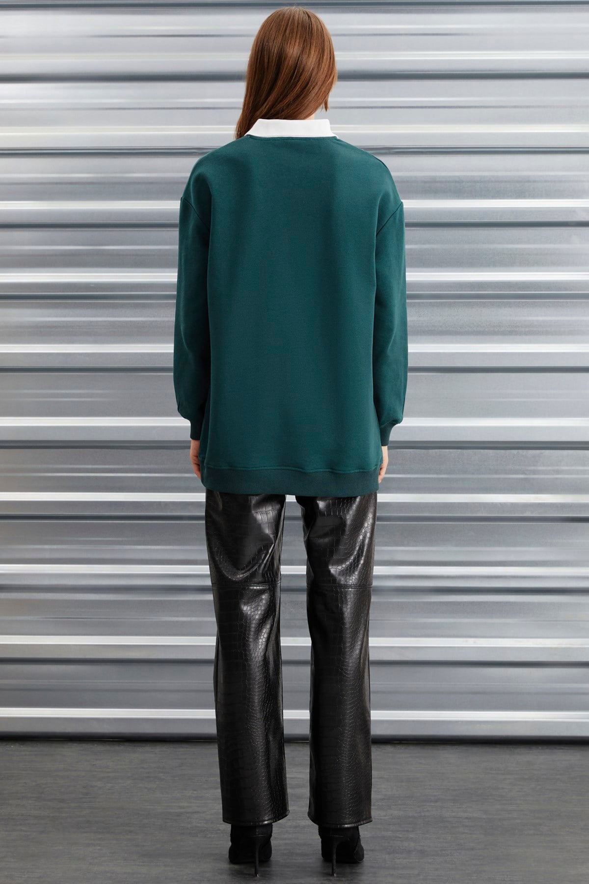 ETHIQUET Arlene Damen Rollkragen Sweatshirt Green