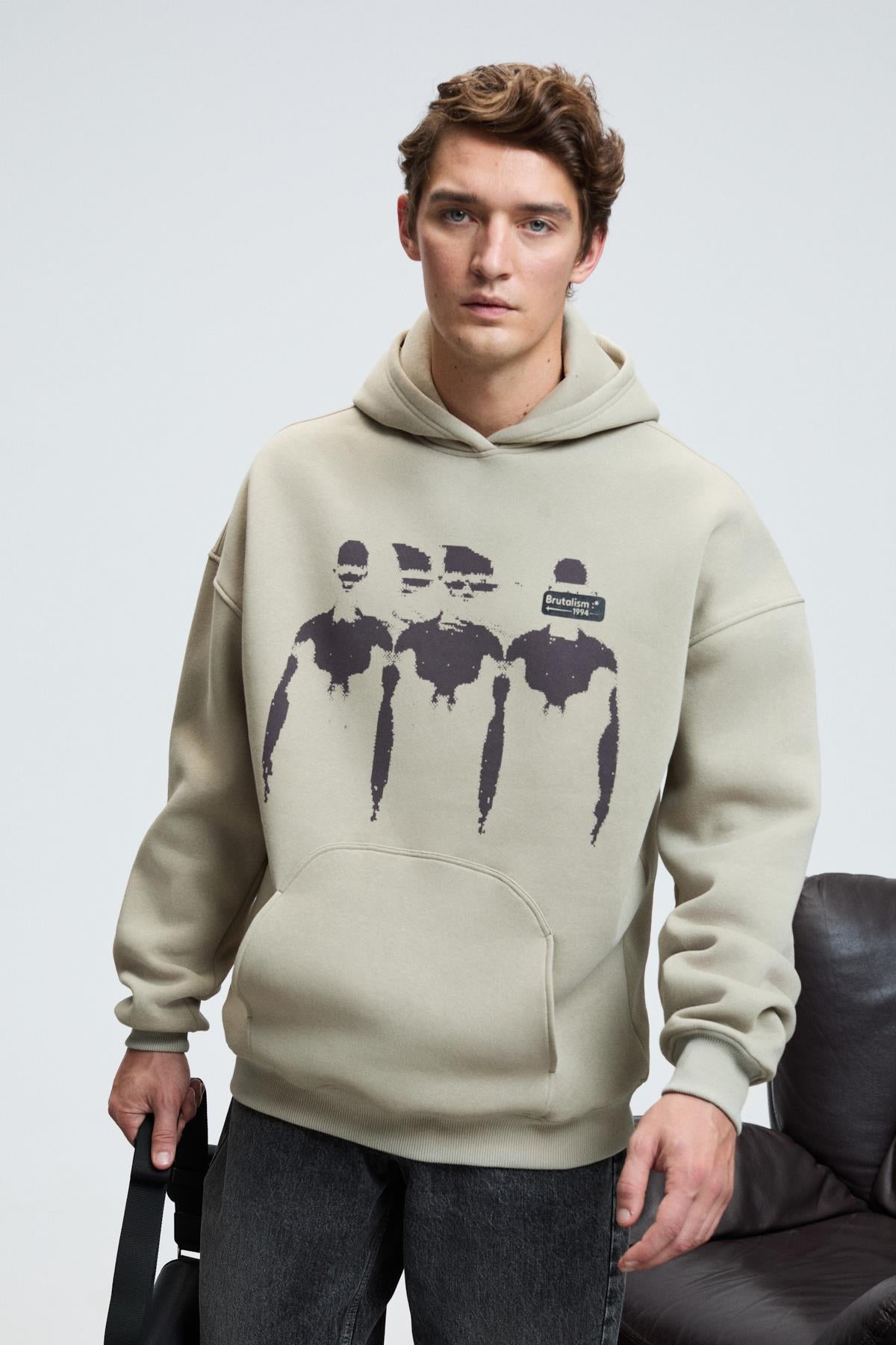 Herren Oversized Hoodie Sweatshirt