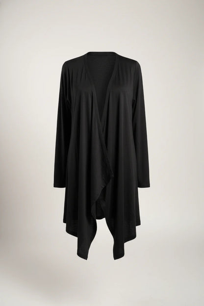 Asymmetrisch geschnittener, drapierter Cardigan