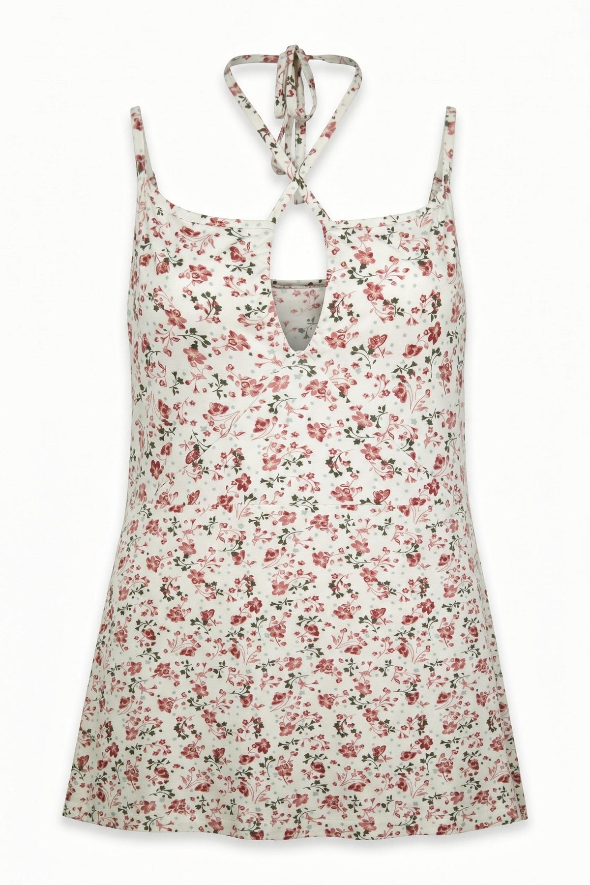 Blumenmuster Bluse mit Trägern
