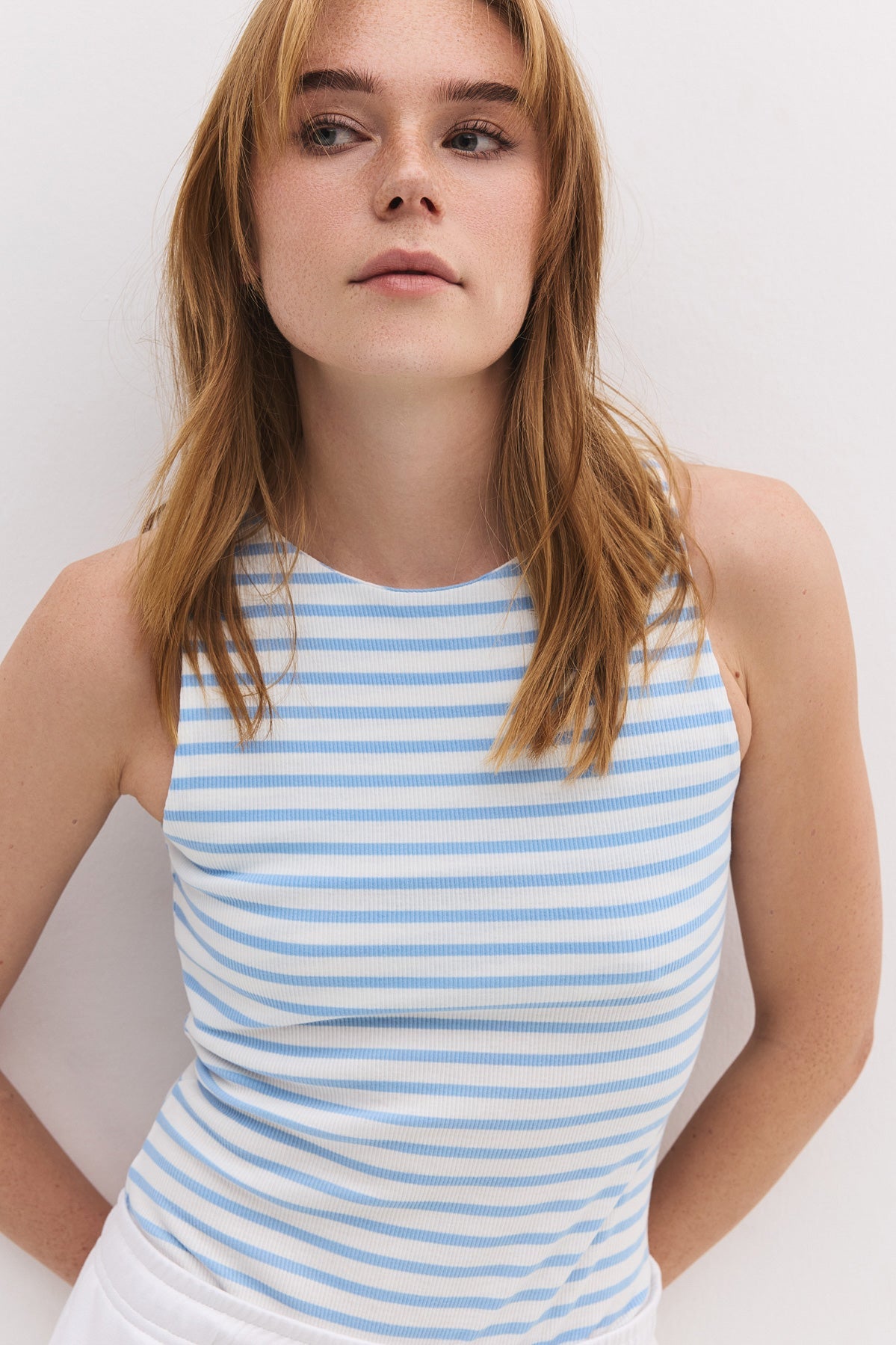 Gestreifter ärmelloser Body