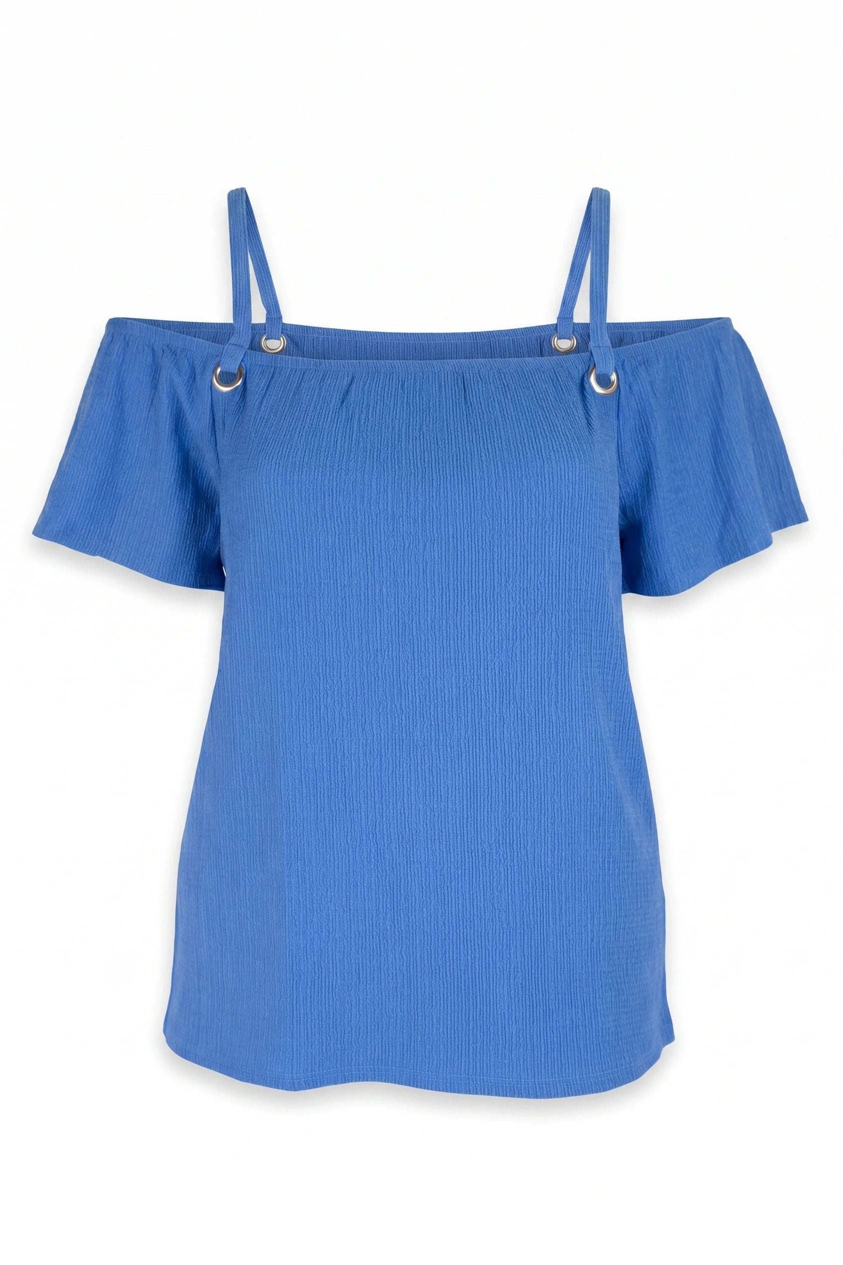 Schulterfreie Rüschbluse