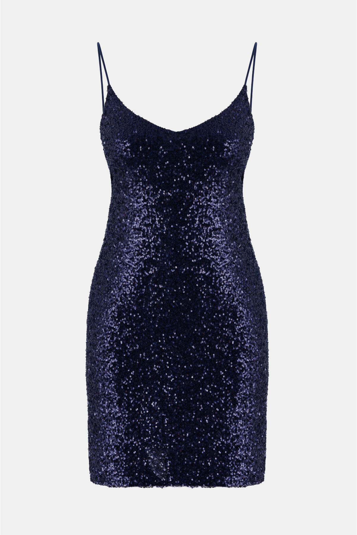 Pailletten-Minikleid mit Trägern