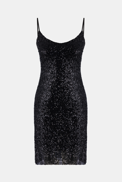 Pailletten-Minikleid mit Trägern