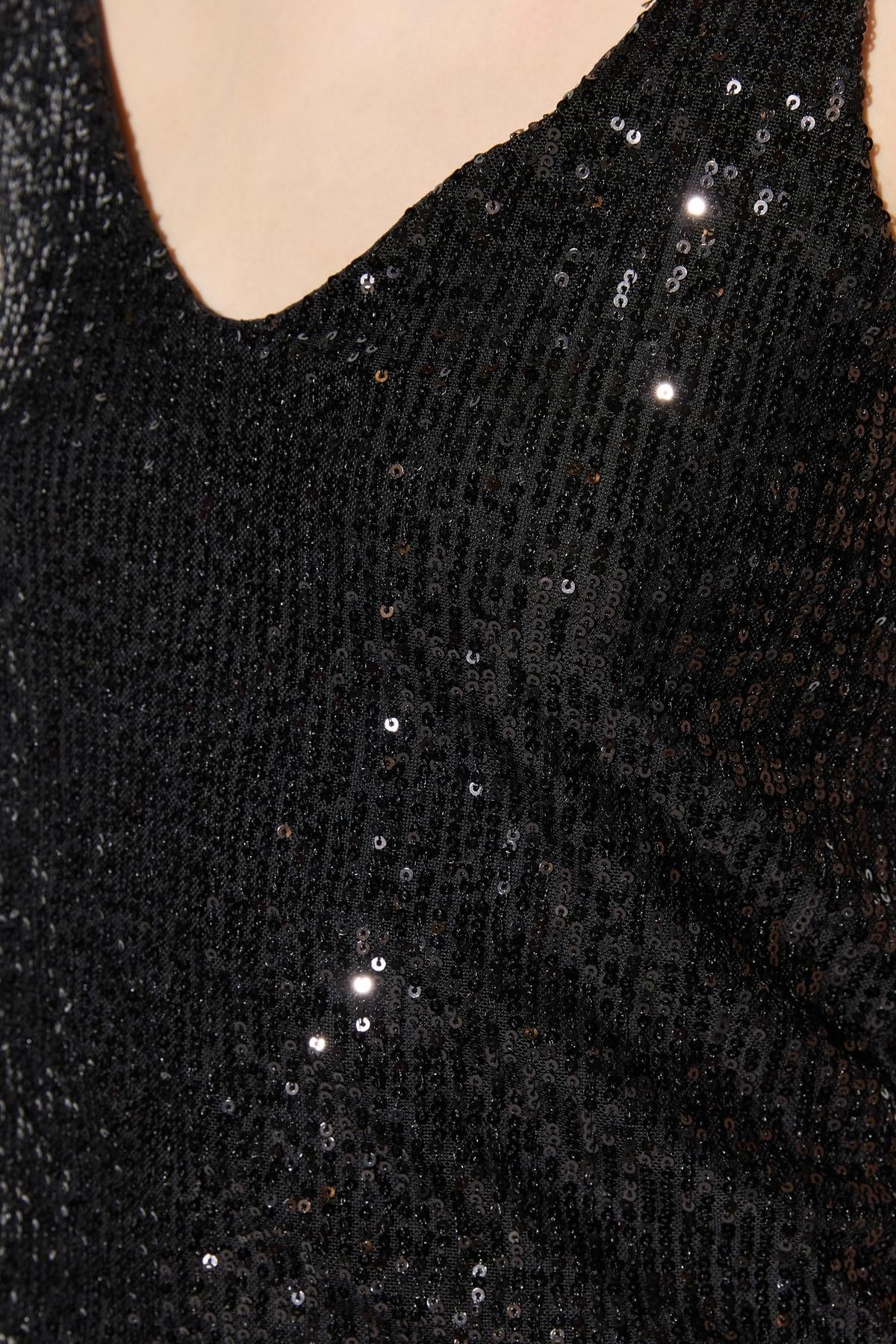 Paillettenbluse mit Trägern